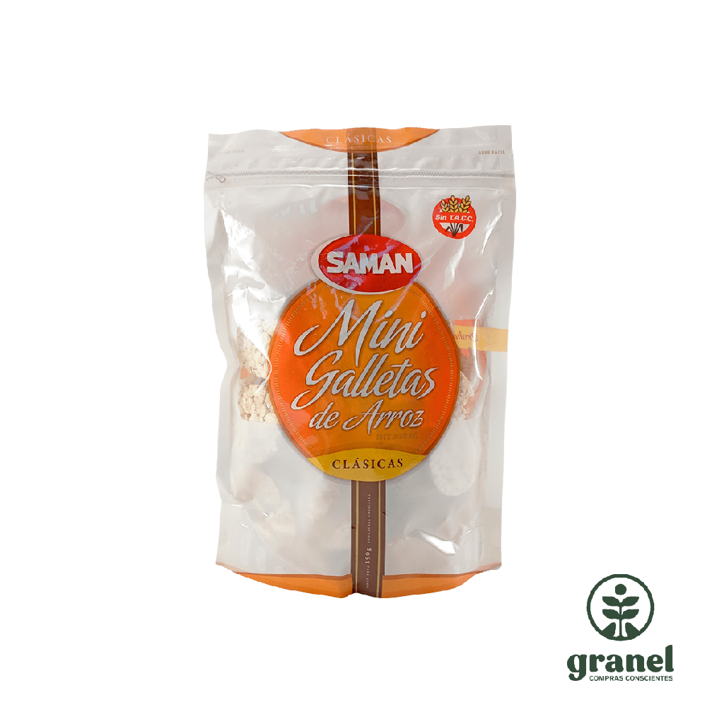 Galletas de Arroz clásica mini Saman 150g