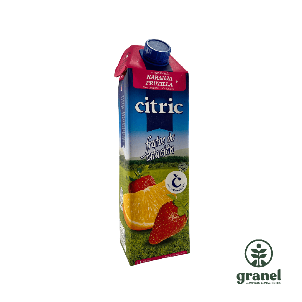 Jugo de naranja y frutilla Citric 1L