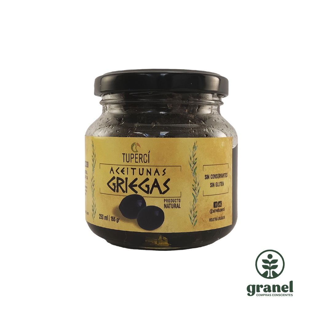 Aceitunas negras a la griega Tupercí 250ml