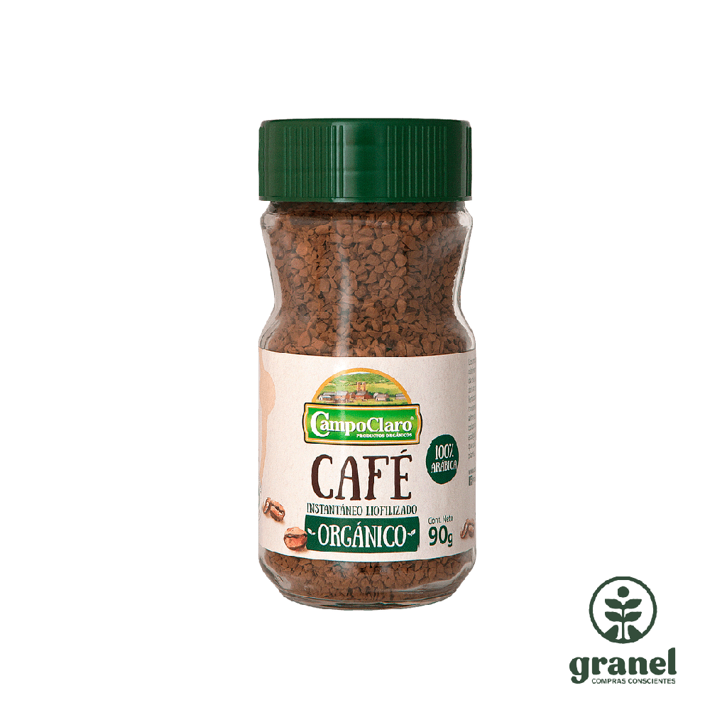 Café instantáneo orgánico iofilizado Campo Claro 90g