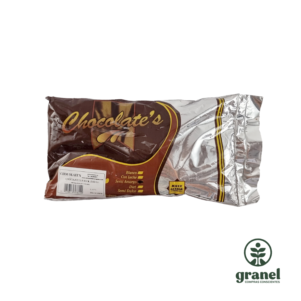 Chocolate semi dulce en trozos 65% Chocolate's 500g