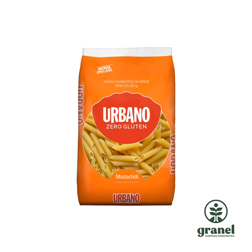 Fideos de arroz mostacholi sin gluten Urbano 500g