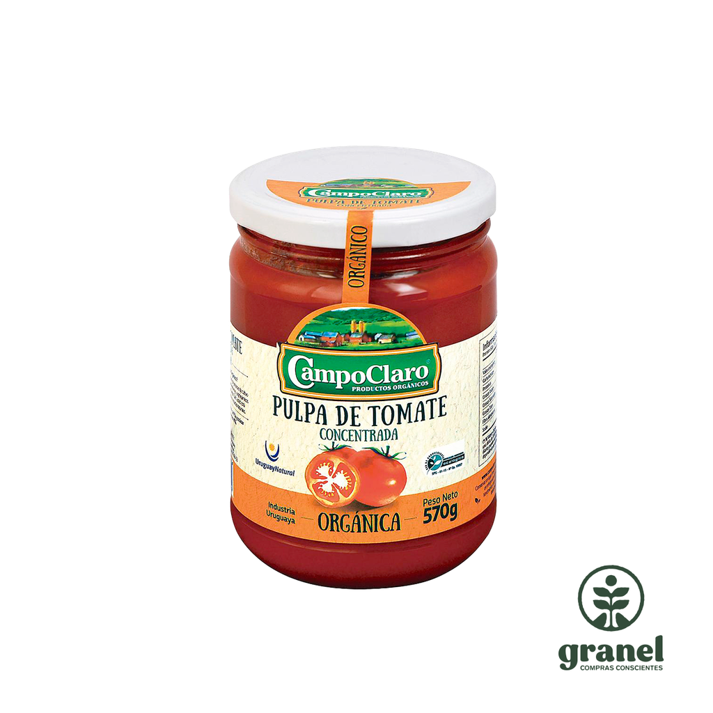 Pulpa salsa de tomates orgánica concentrada Campo Claro 570g