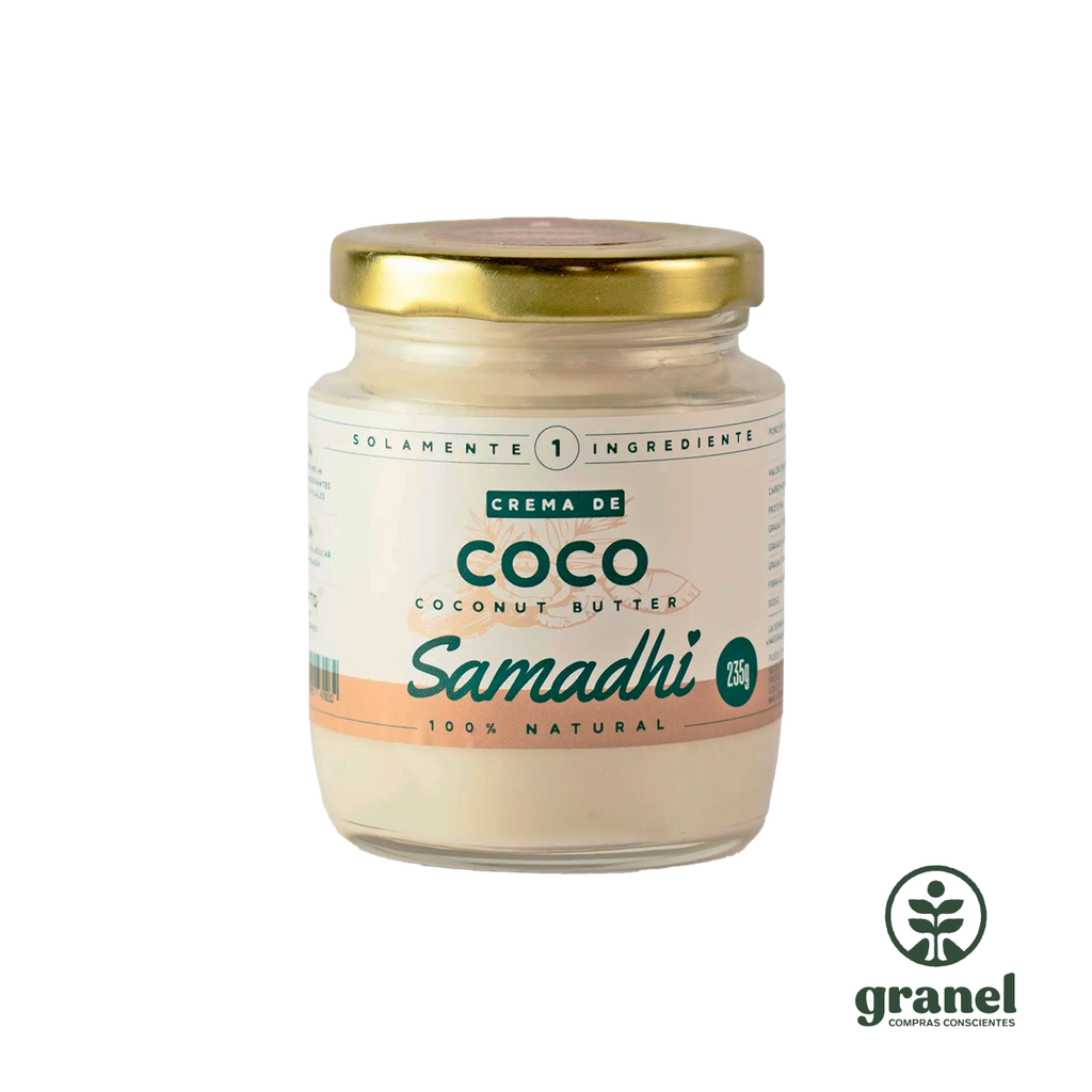 Mantequilla crema manteca de coco Samadhi 235g