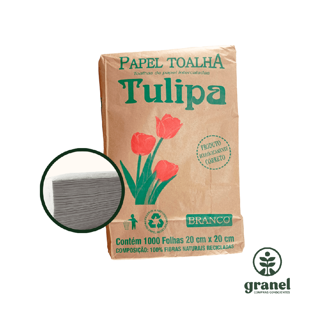 [10064] Servilletas papel reciclado ECO pack 1000 unidades Tulipa