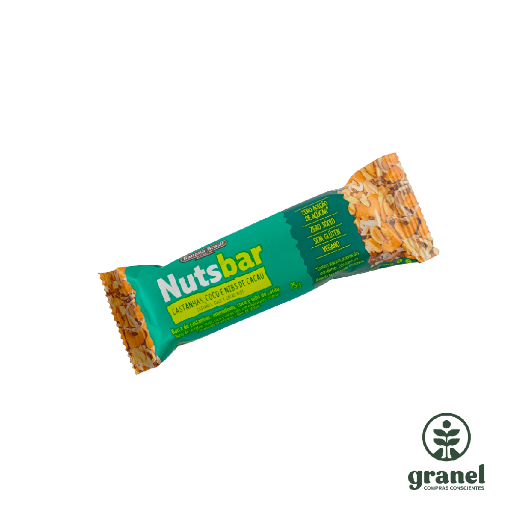 Barra de cereales de coco y castañas  Nutsbar 25g