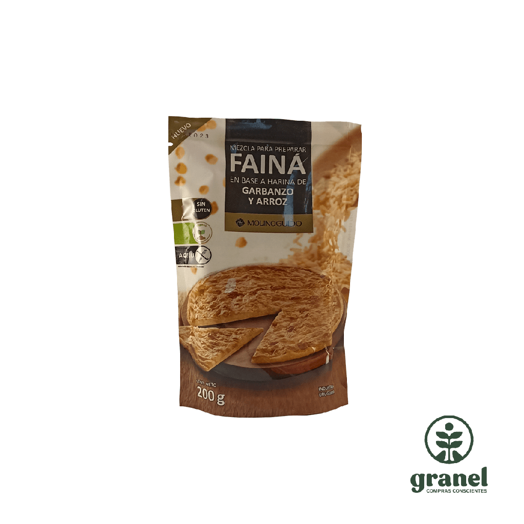 Harina para faina de garbanzo y arroz gluten free Molino Guido 200g