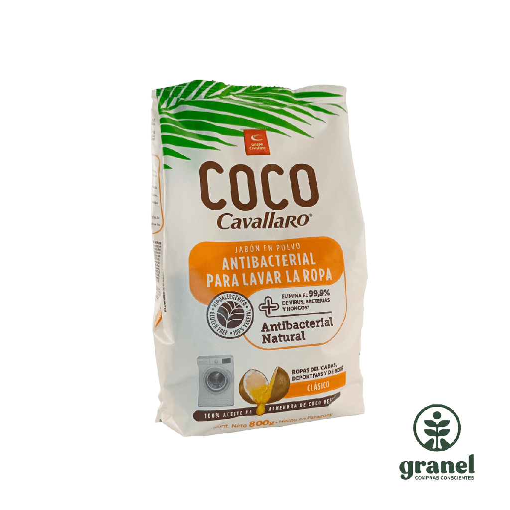 Jabón de coco en polvo ropa clásico Cavallaro 800g