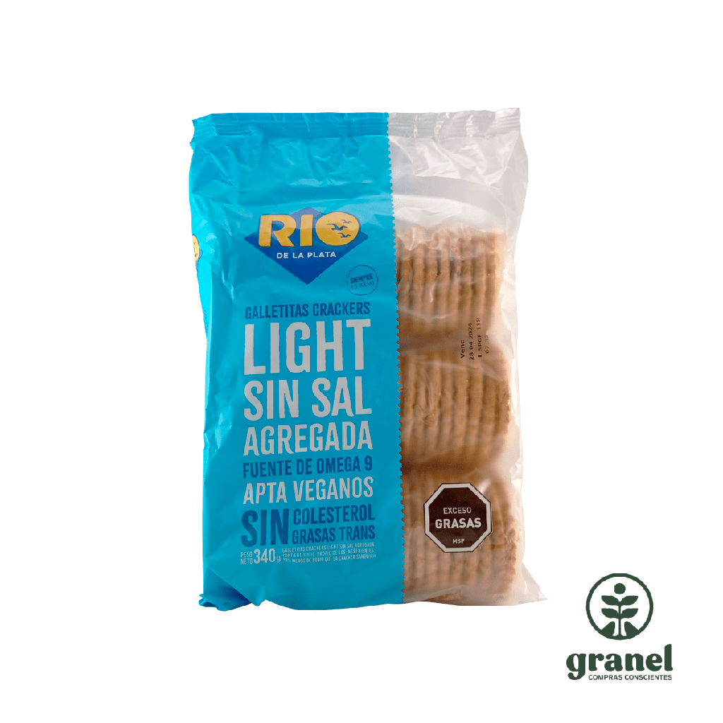Galletas crackers sin sal Rio de la Plata 340g