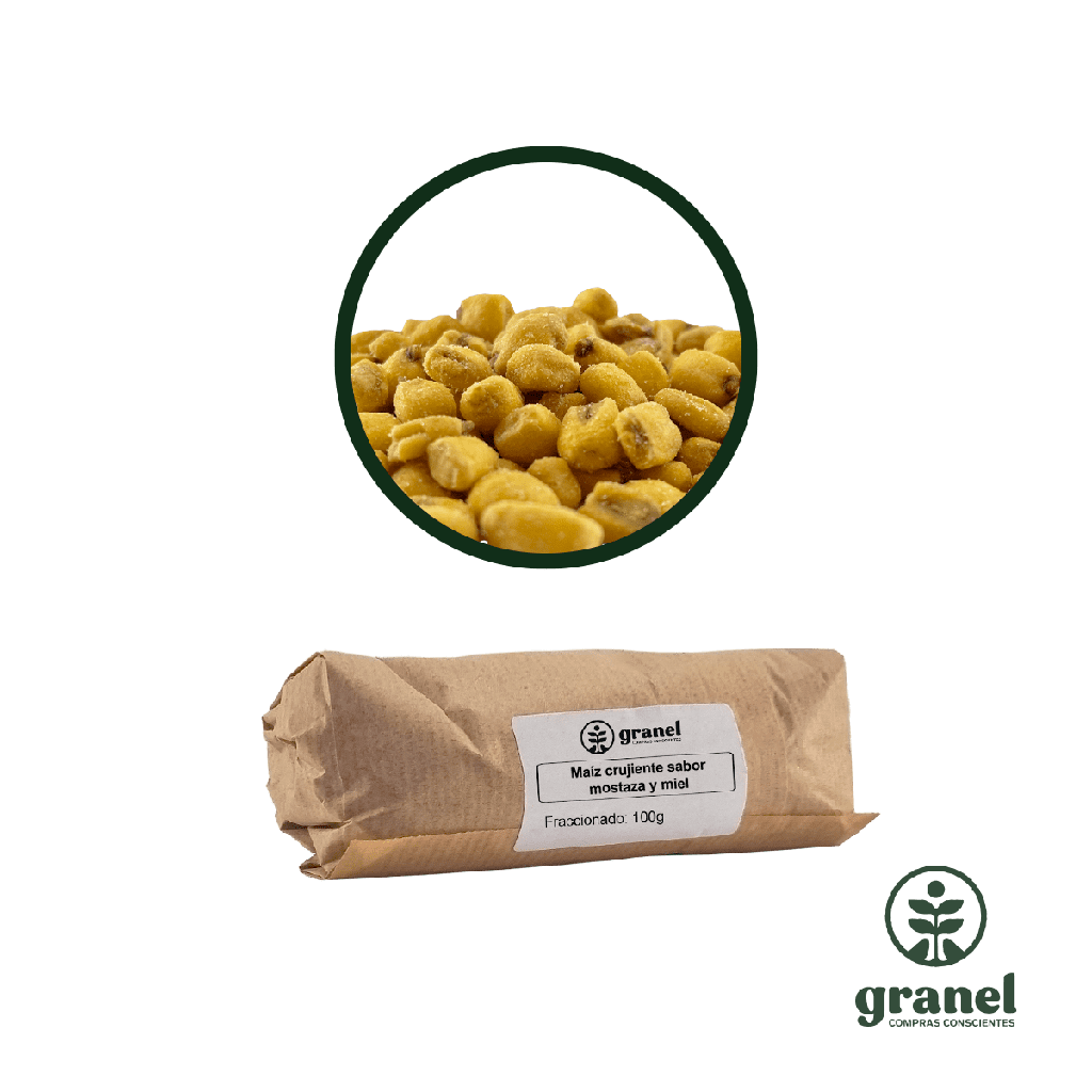 Maíz crujiente sabor mostaza y miel 100g