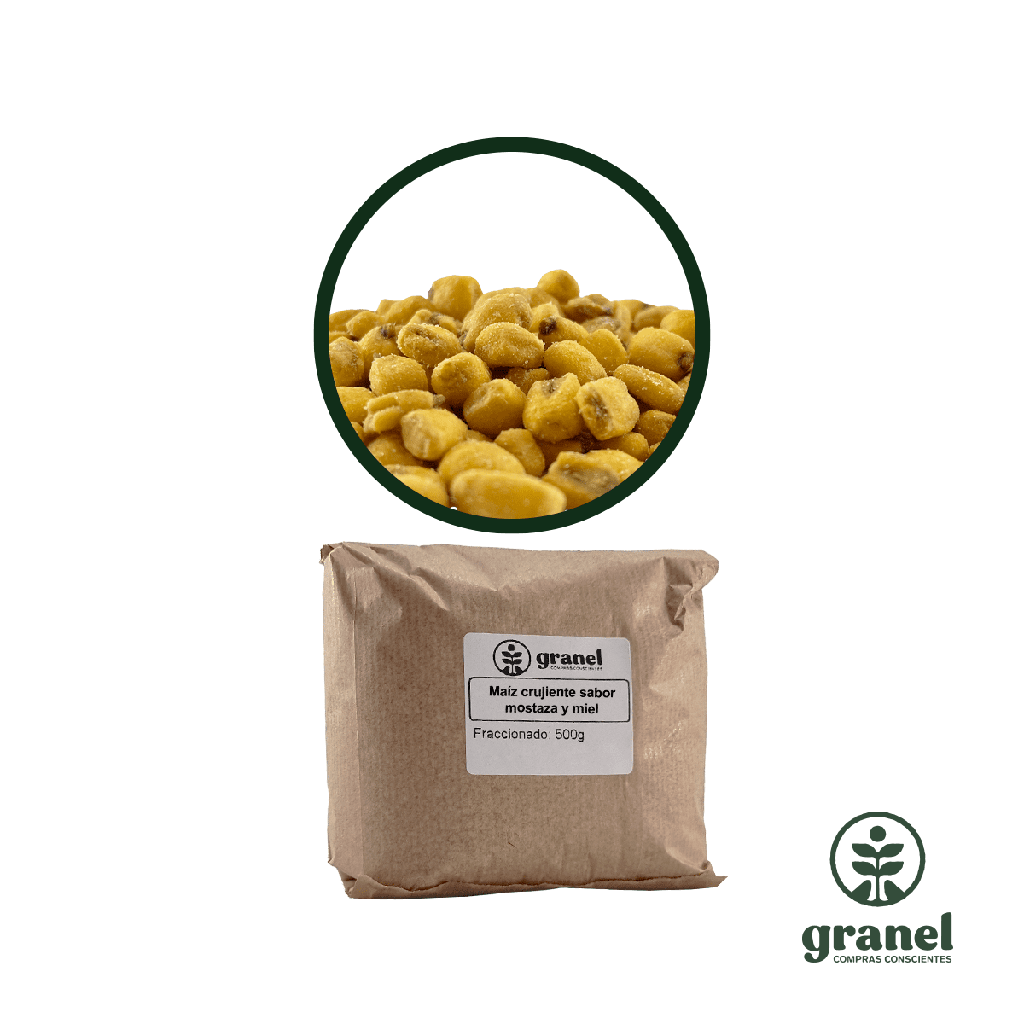 Maíz crujiente sabor mostaza y miel 500g