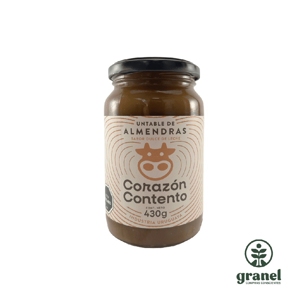 Untable dulce de leche de almendras Corazón Contento 430g