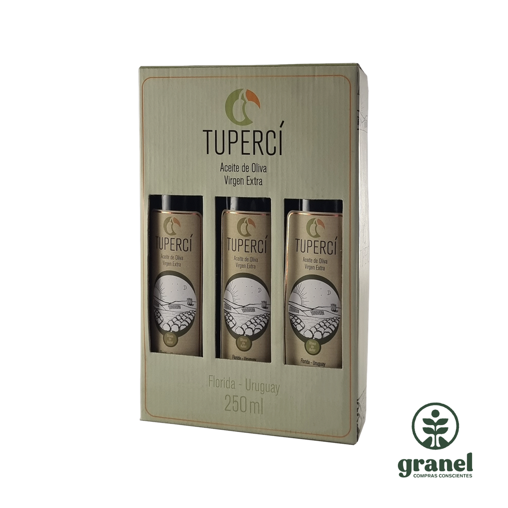 Aceite de oliva extra virgen Tupercí pack 2 de 3 unidades de 250ml