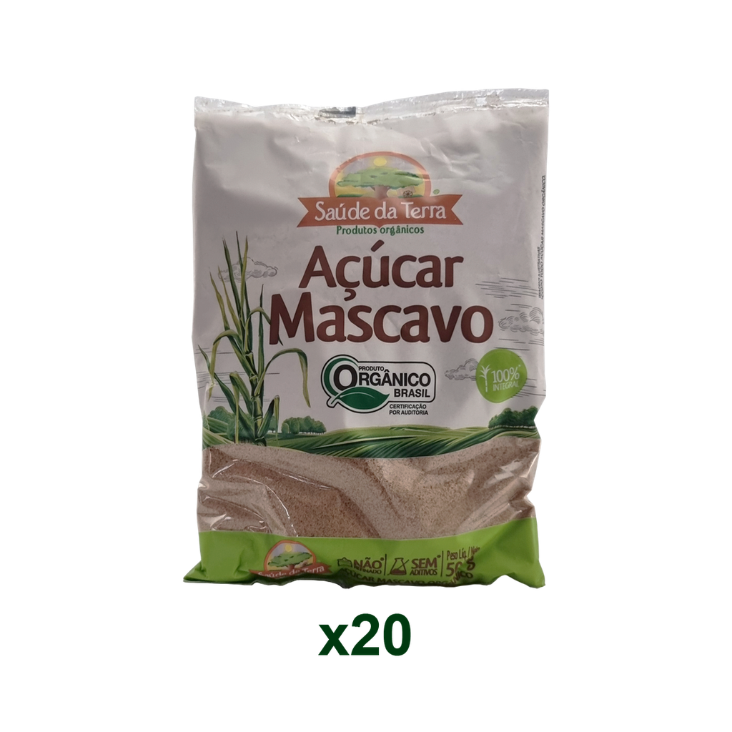 Azúcar mascabo orgánica Saúde da Terra 400g 20 unidades