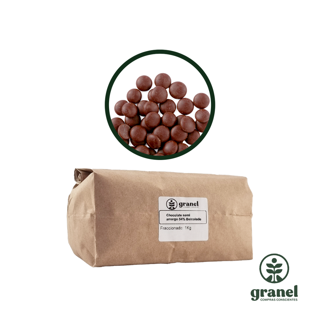 Medallones de chocolate semi amargo 54% Belcolade 1kg