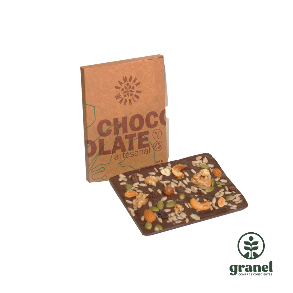 Chocolate semi amargo con frutos secos Ramona Warrior 160g