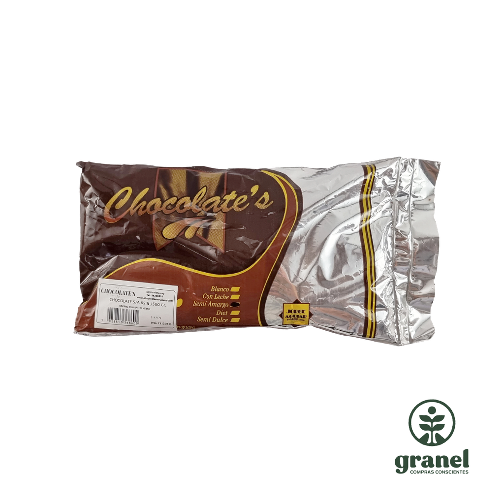 Chocolate semi amargo en trozos 65% Chocolate's 500g