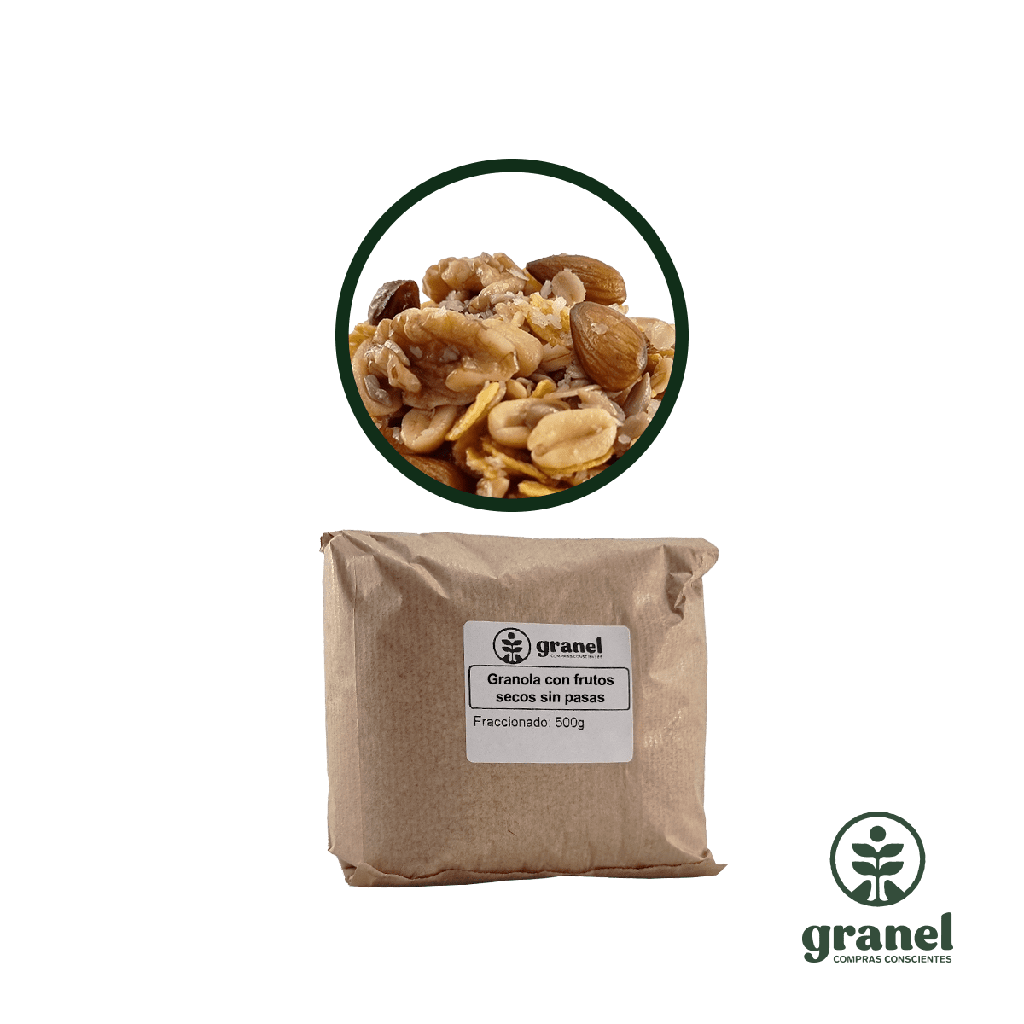 Granola premium con frutos secos sin pasas 500g