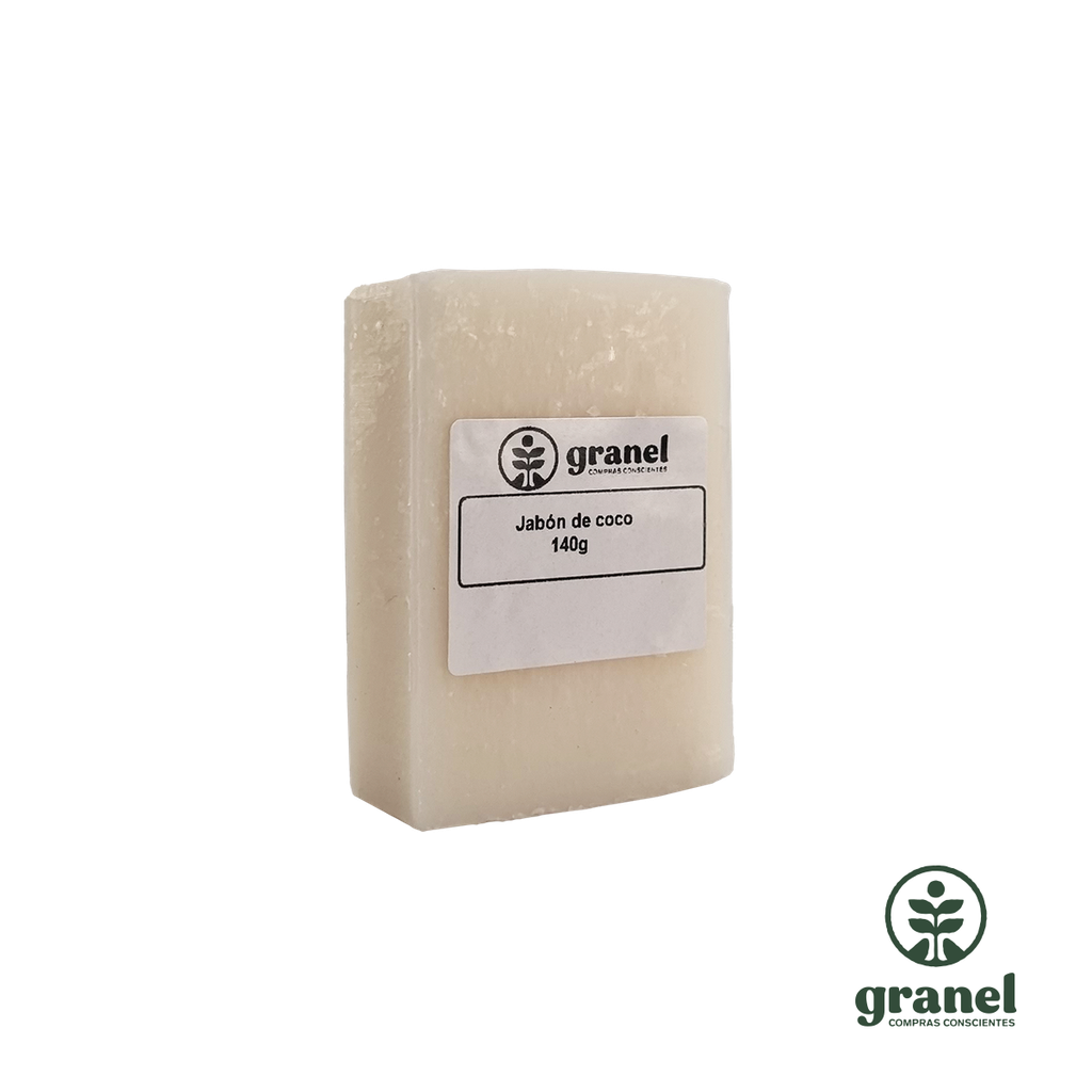 [6065] Jabón de coco puro 100% vegetal en barra 140g