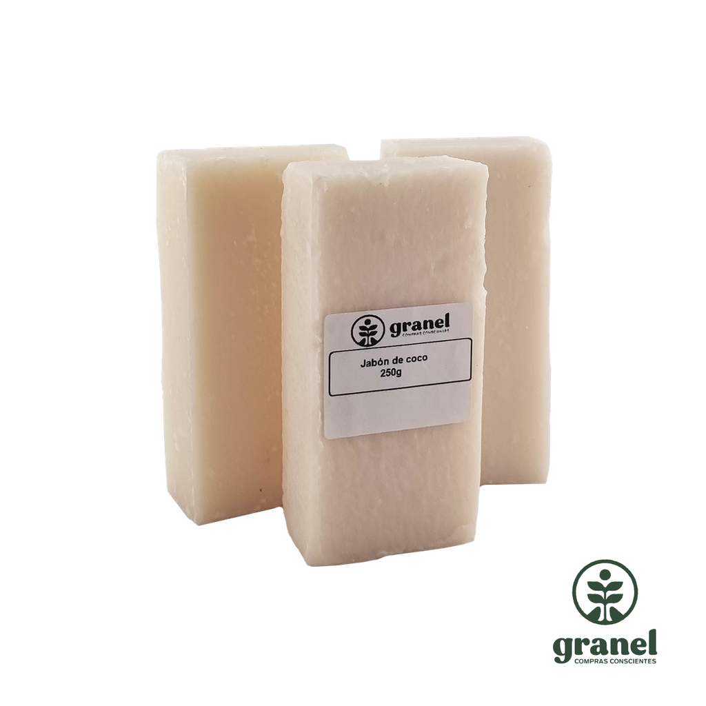 Jabón de coco puro 100% vegetal 250g 3 unidades