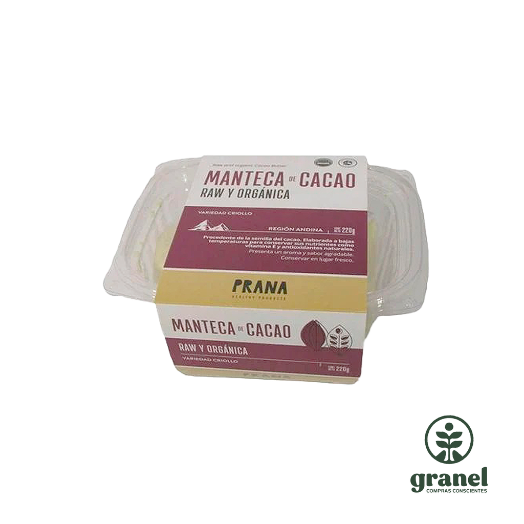 Manteca de Cacao Orgánica Prana 220g