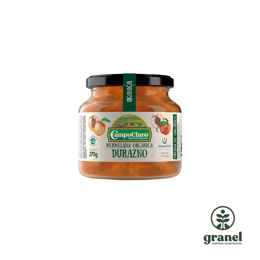 Mermelada de durazno orgánica Campo Claro 270g