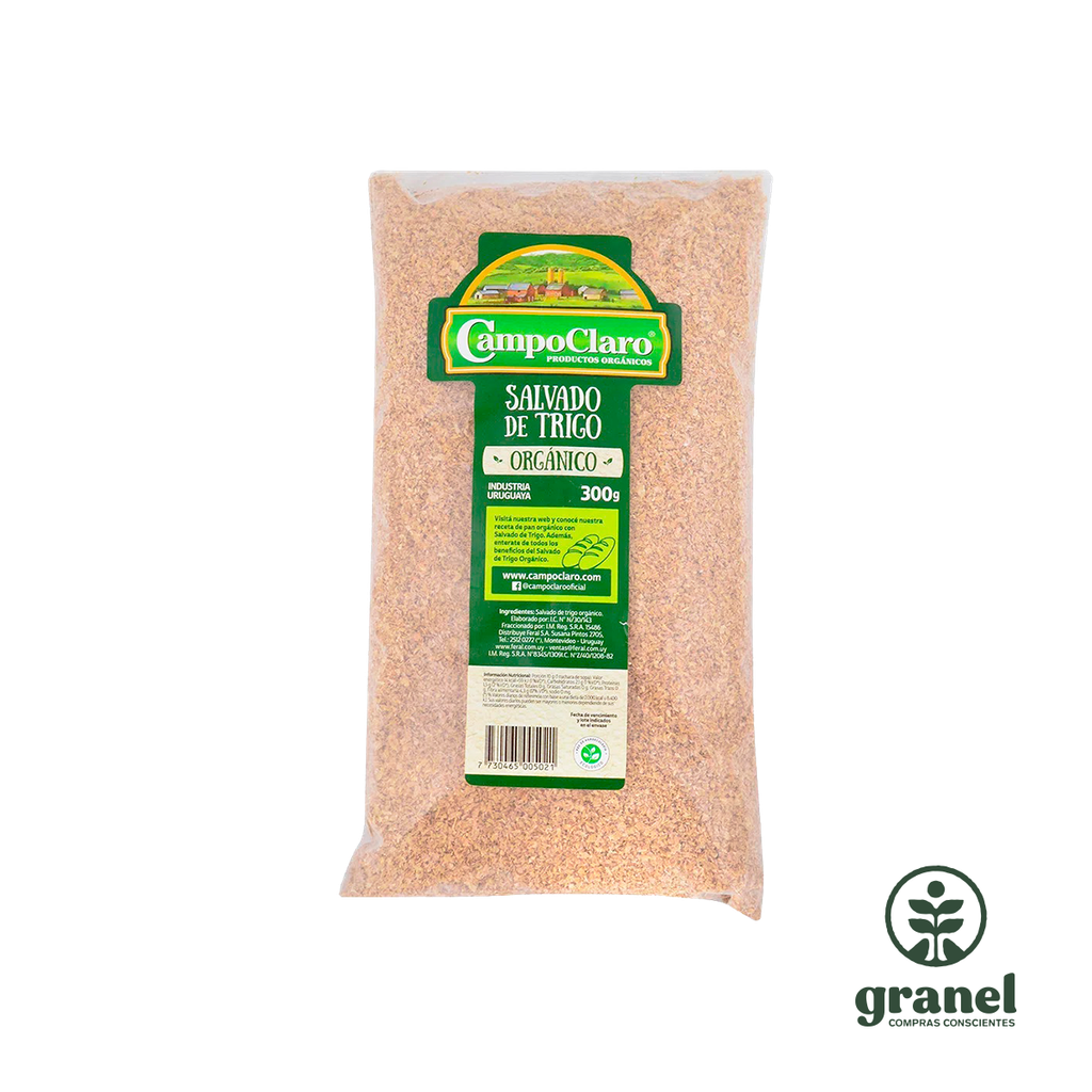 Salvado de trigo orgánico Campo Claro 300g