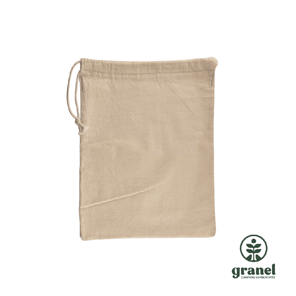 Bolsa de algodón reutilizable nacional mediana