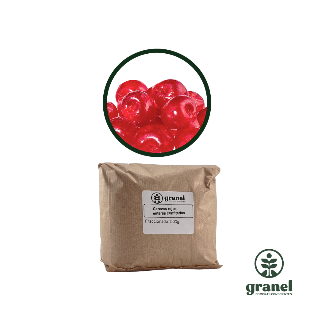 Cerezas rojas enteras confitadas 500g