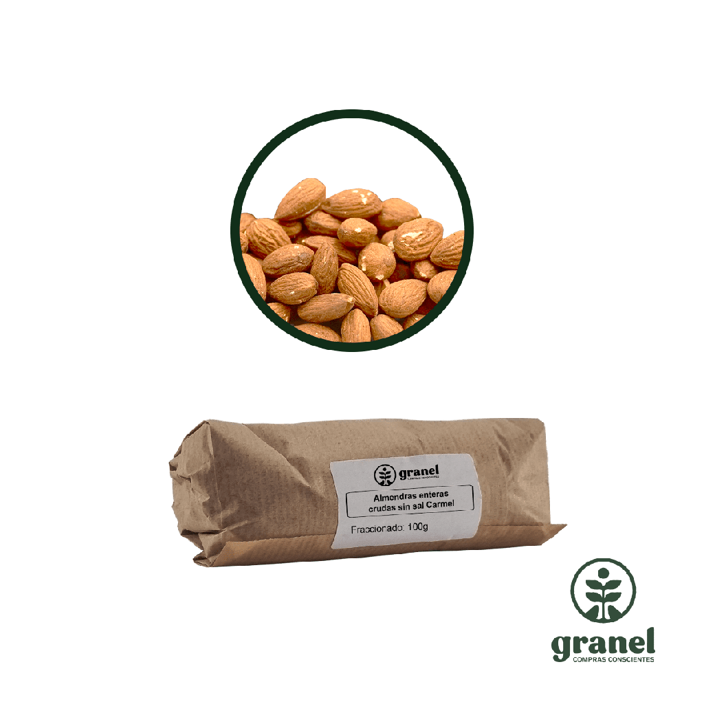 Almendras enteras crudas sin sal Carmel 100g