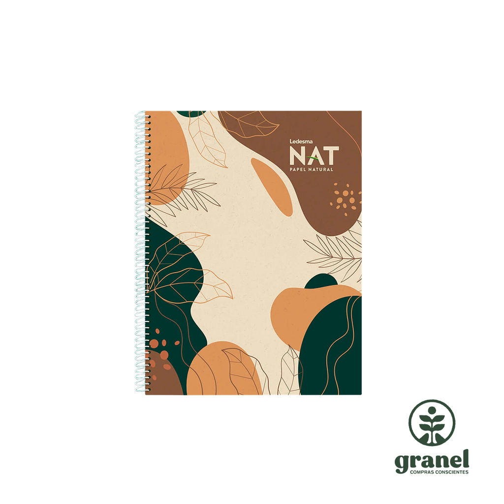Cuaderno con espiral 80 hojas rayadas Ledesma Nat