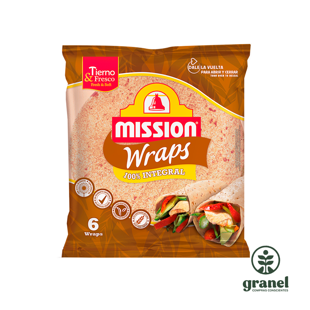 [6689] Tortillas wraps integrales de 20cm Mission 320g