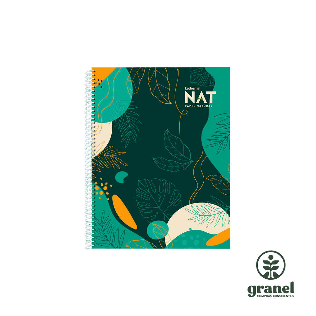 Cuaderno con espiral 80 hojas rayadas Ledesma Nat