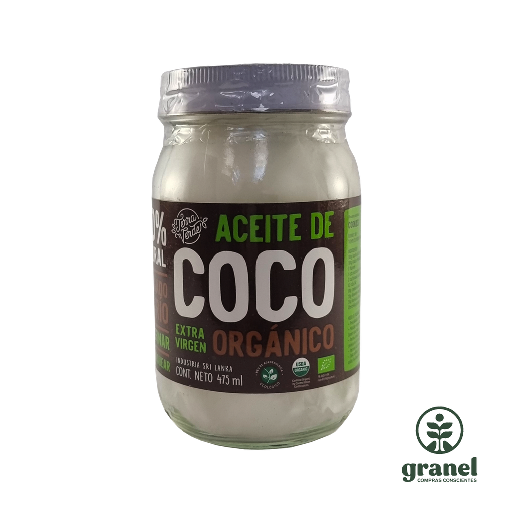 [3255] Aceite de coco orgánico extra virgen Terra Verde 475ml