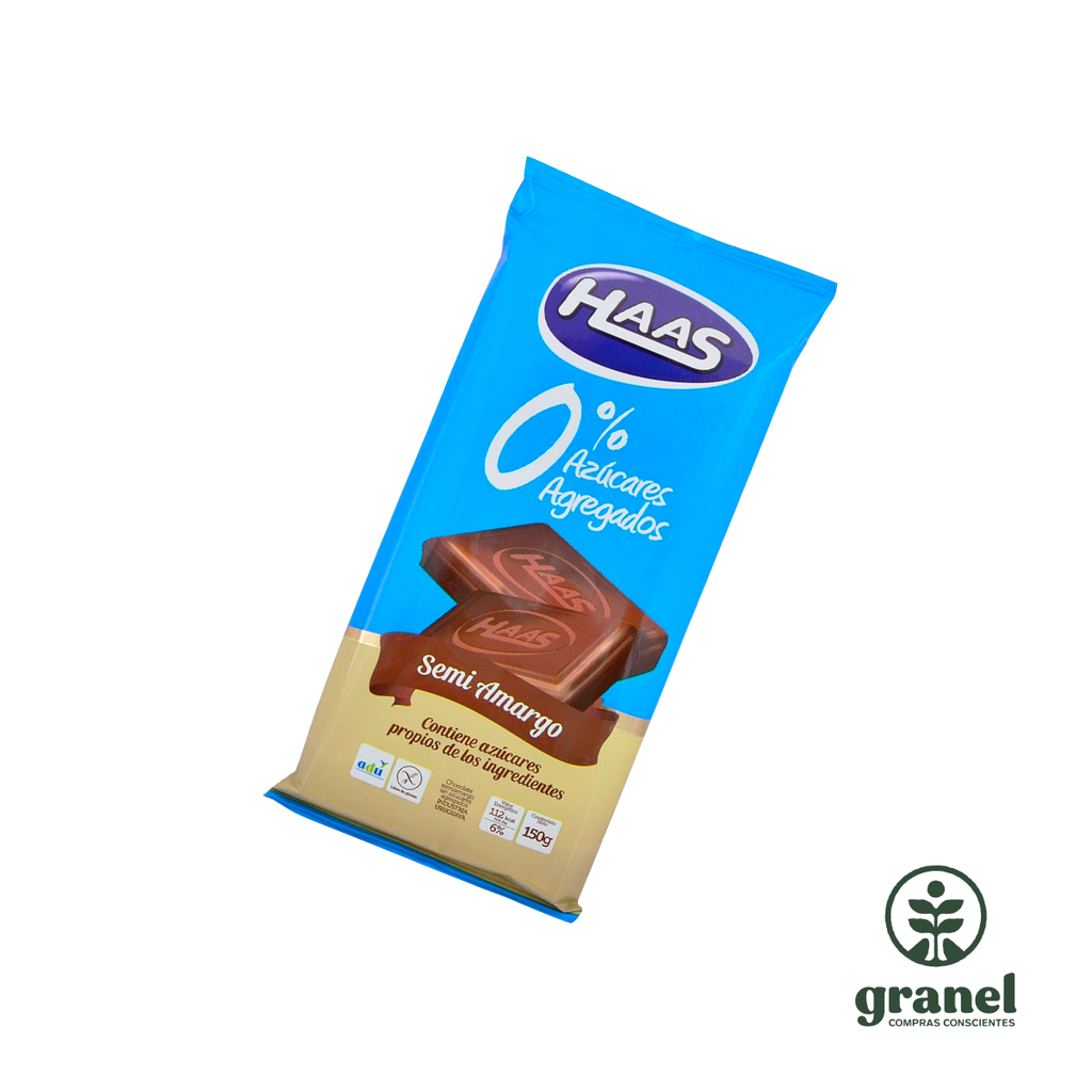Chocolate semi amargo sin azúcar Haas 150g