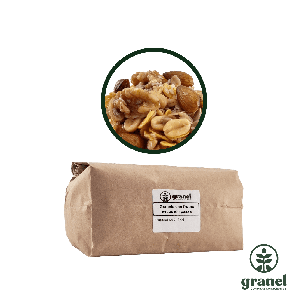 Granola con frutos secos sin pasas 1kg